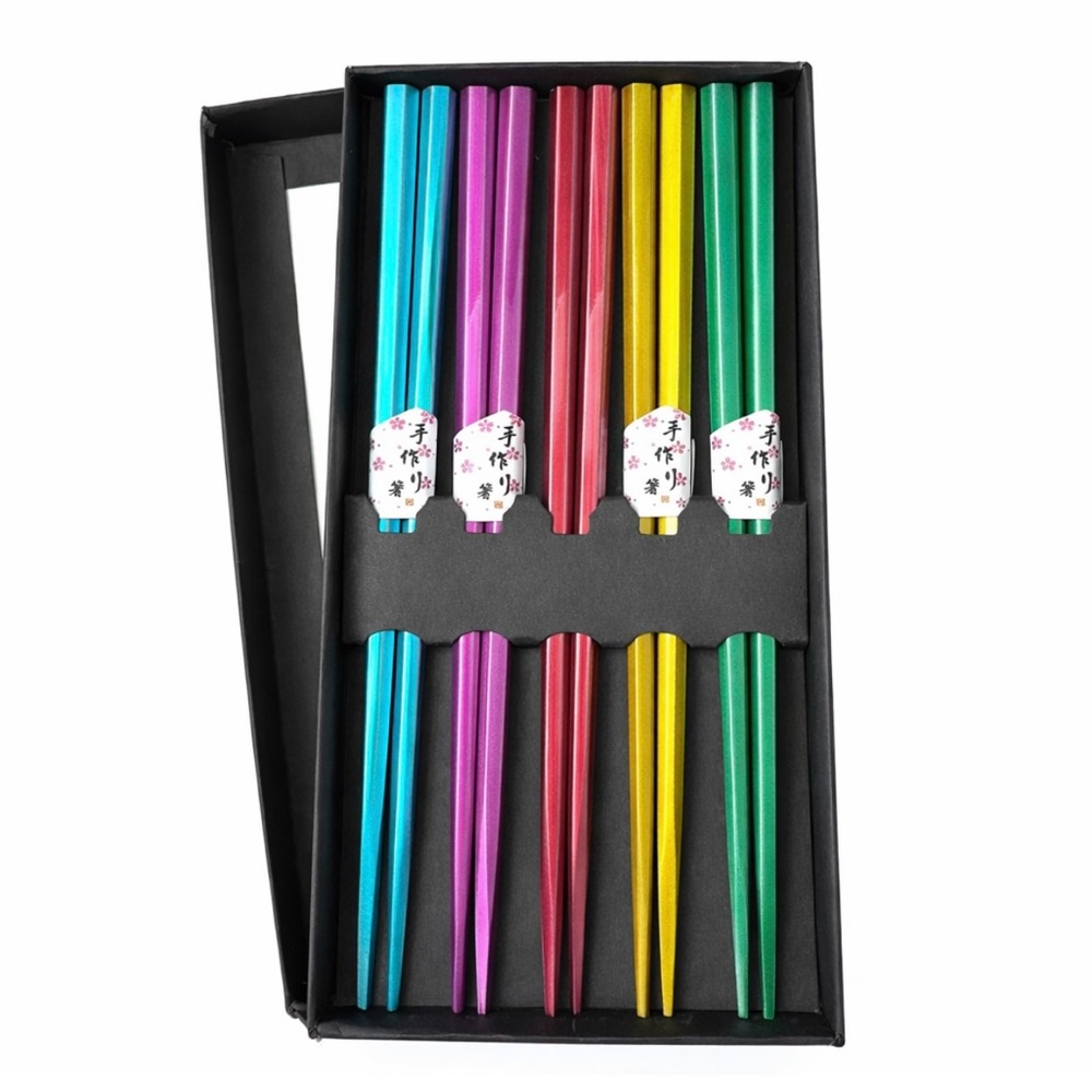 Vintage Urban Outfitters Metallic Colorful Chopsticks Set